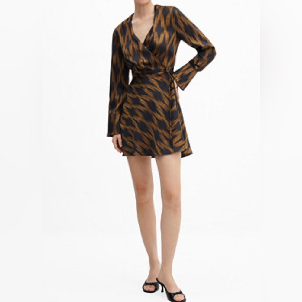 Mango Women's Print Wrap Dress